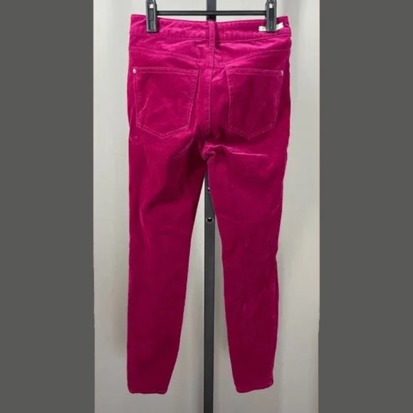Pilcro Pants Womens 25 purple pink corduroy skinny boho indie casual - Picture 7 of 9